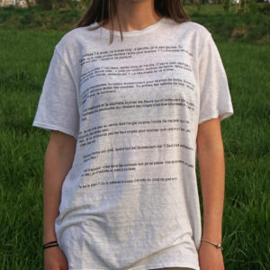 T-shirt à lire, en lin bio tricoté